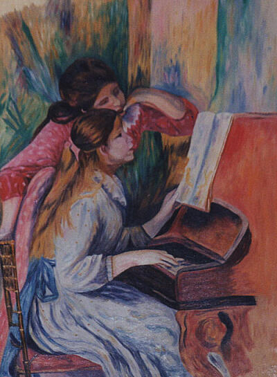 Jeune fille au piano (reproduction Renoir)